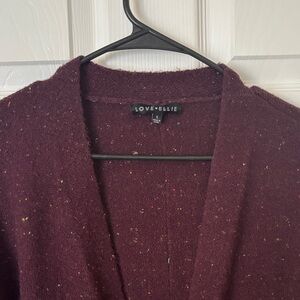 Burgundy Love Ellie Women's Lounge Sweater Size Small